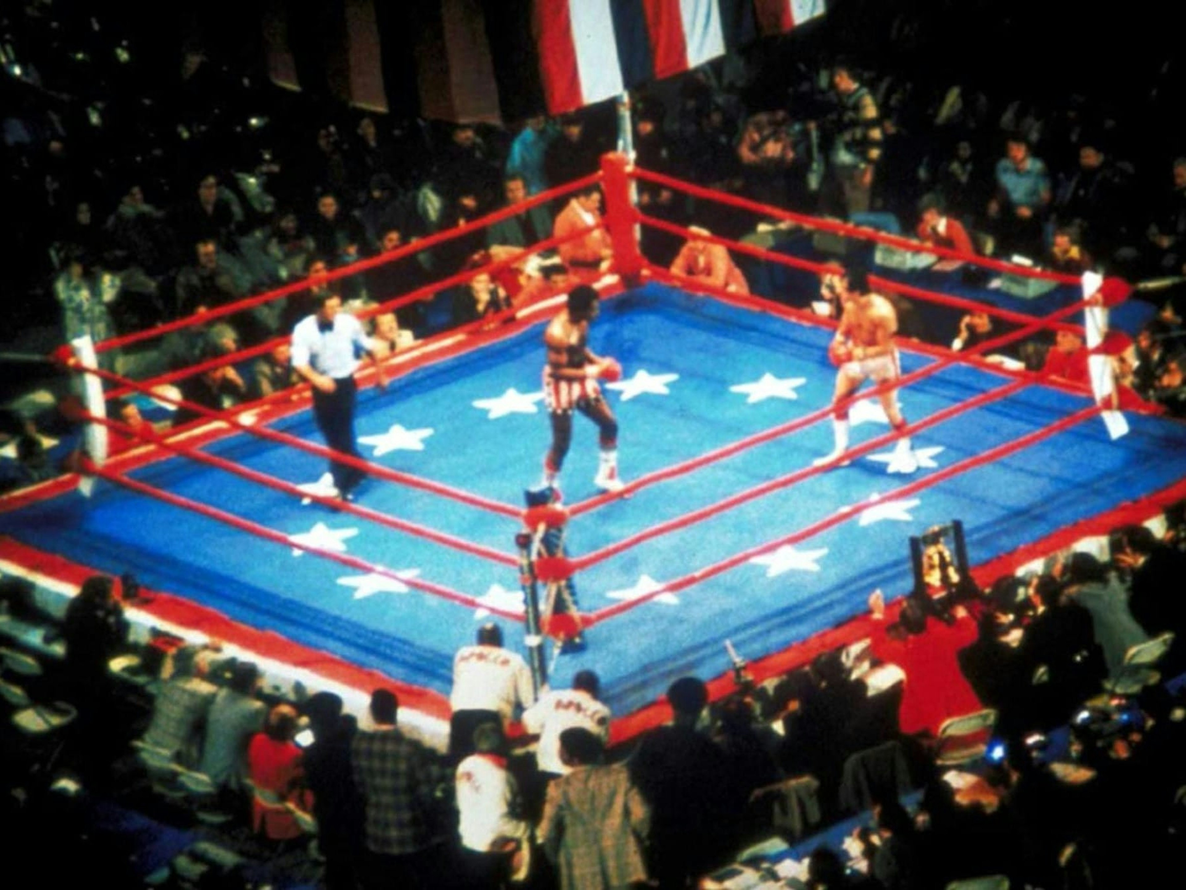 Which real-life boxer made a cameo in the first "Rocky"?