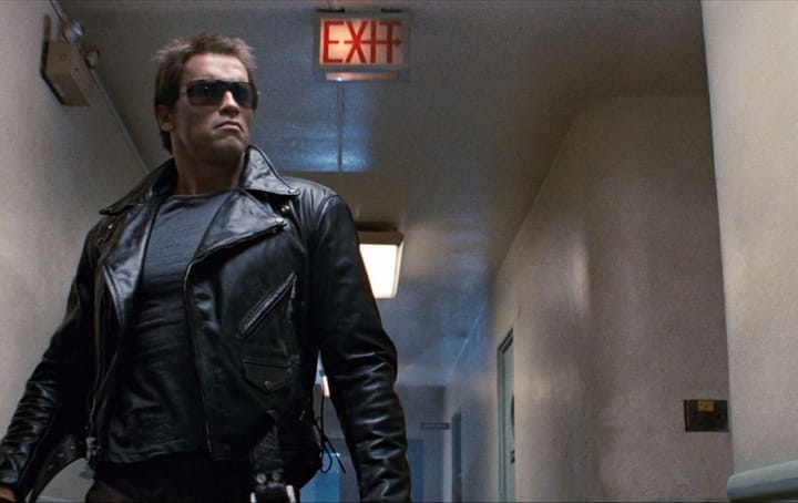 Which Terminator model was sent back in time in the 1984 movie "The Terminator"?